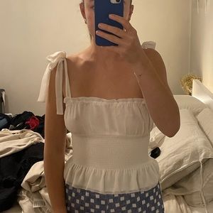 Wilfred white tie top camisole xs